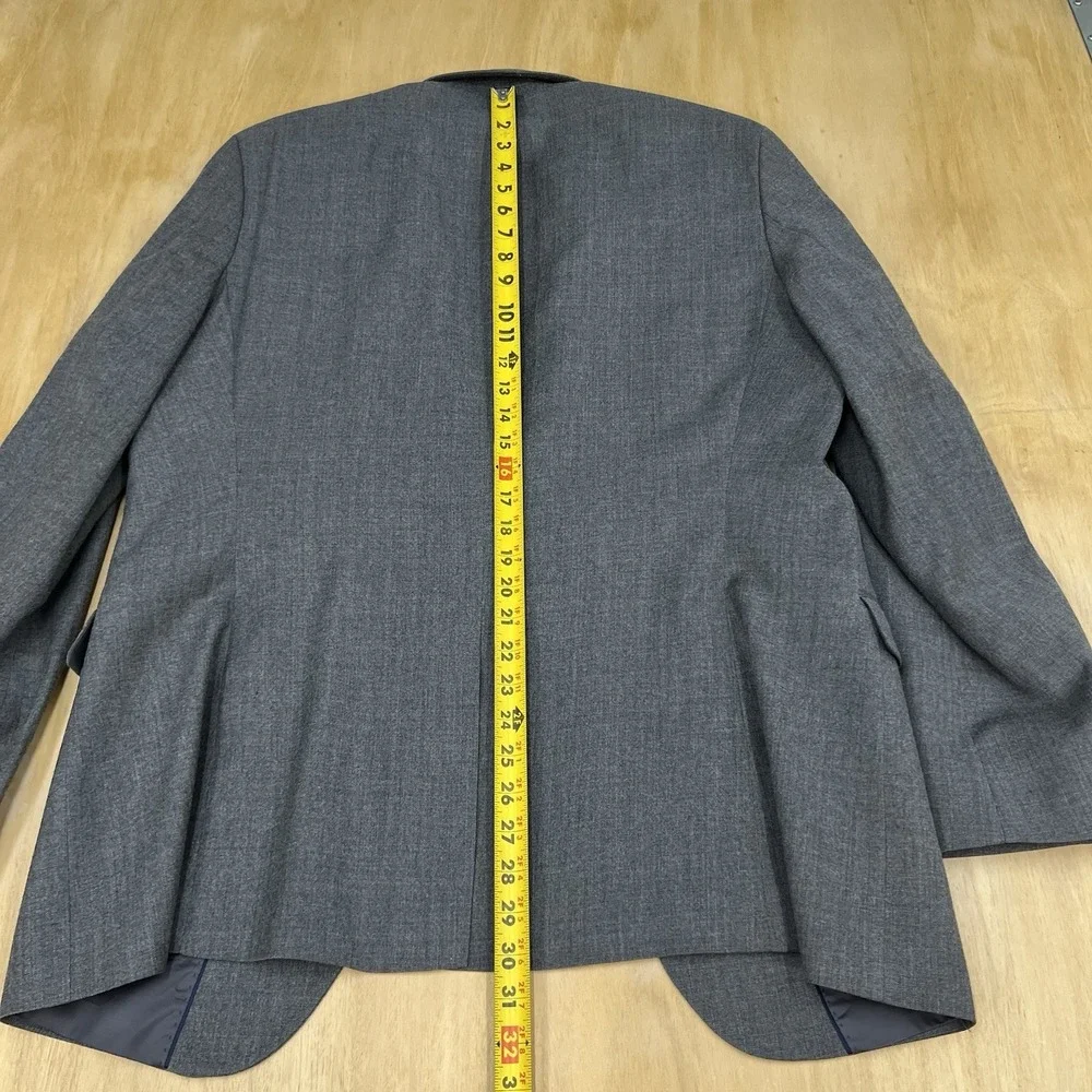 Banana Republic Blazer Jacket Sport Coat‎ Mens 46R Tailored Slim Fit Wool Gray